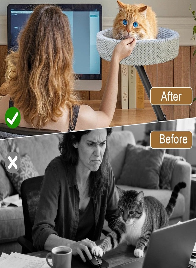 Simcat Modern Desk Cat Bed, Pet Cat Bed for Table Supports Up to 40 lbs, Removable Study Office Game Tables Indoor Cats Desk Beds - Image 4